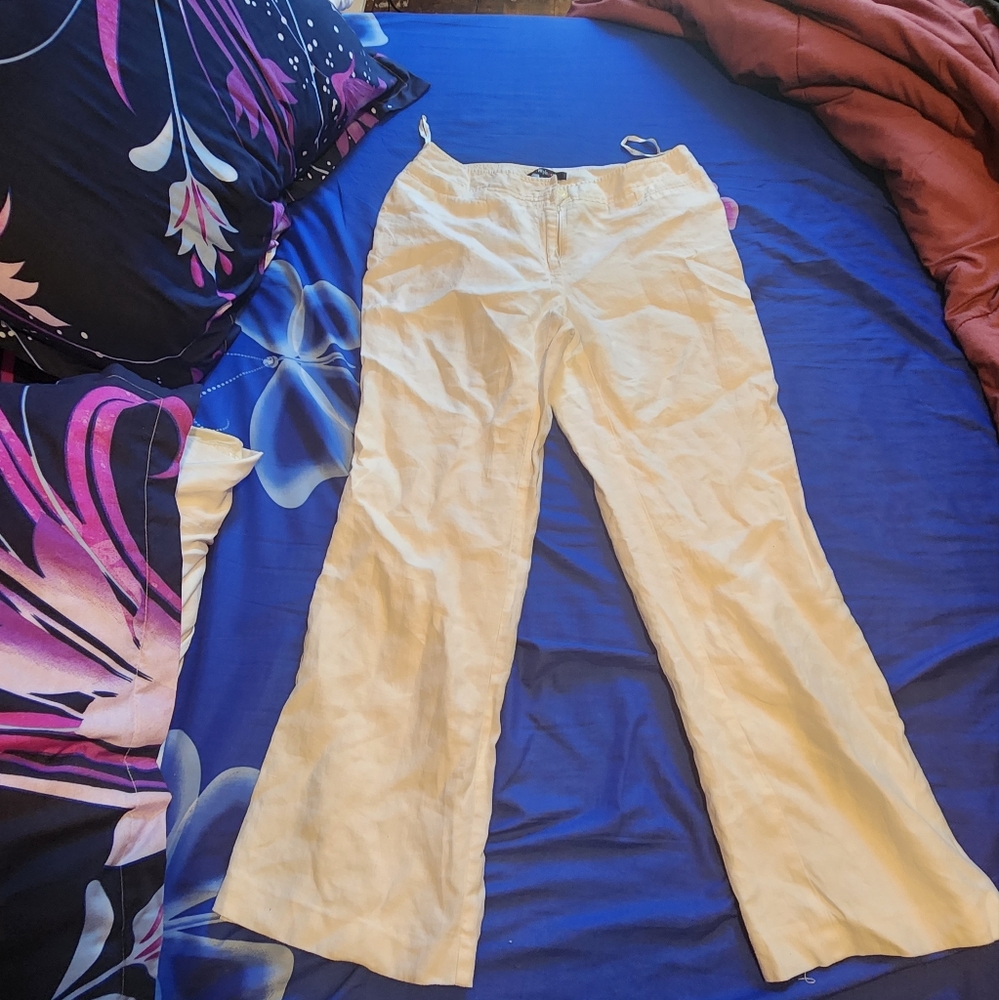 White linen pant